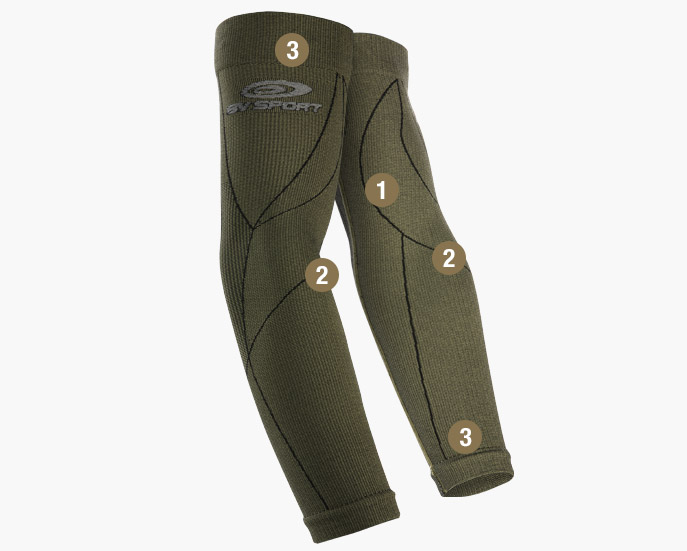 Arm sleeves ARX heather kaki
